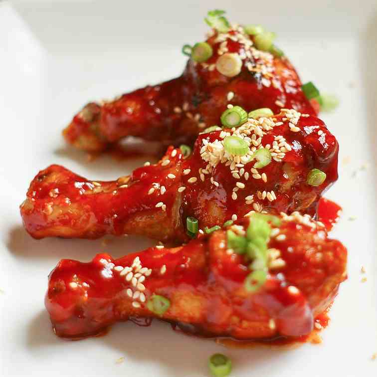 Oven Fried Korean Chicken