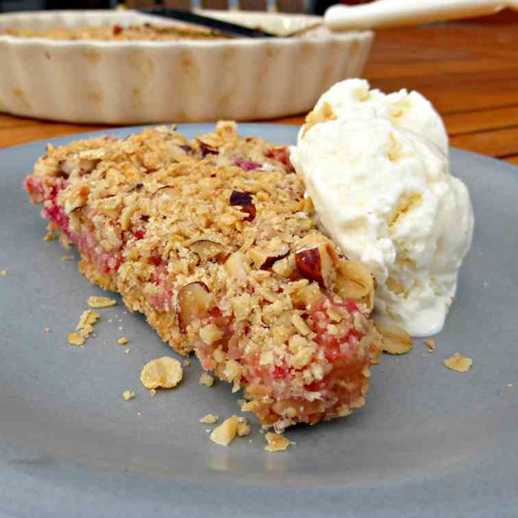 Rhubarb Streusel with Honey Yoghurt