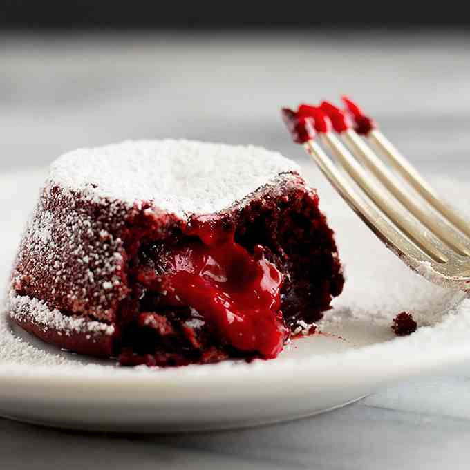 Red Velvet Lava Cakes for Two