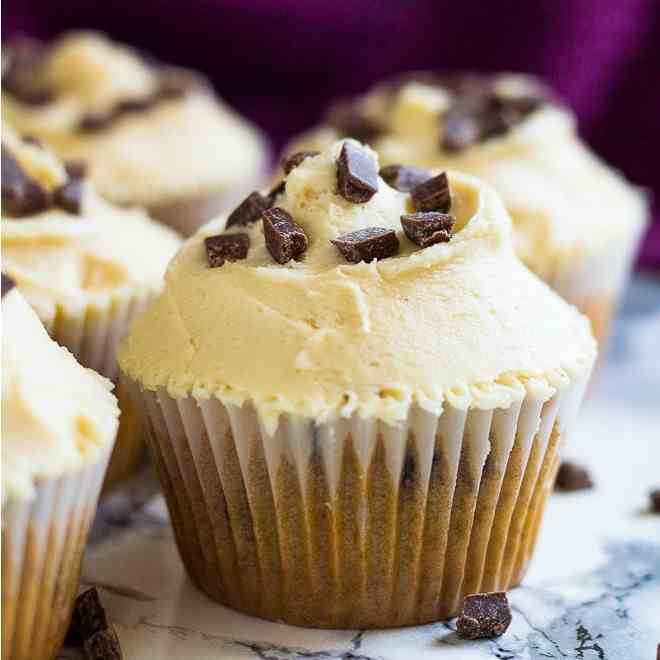Chocolate Chip Peanut Butter Cupcakes