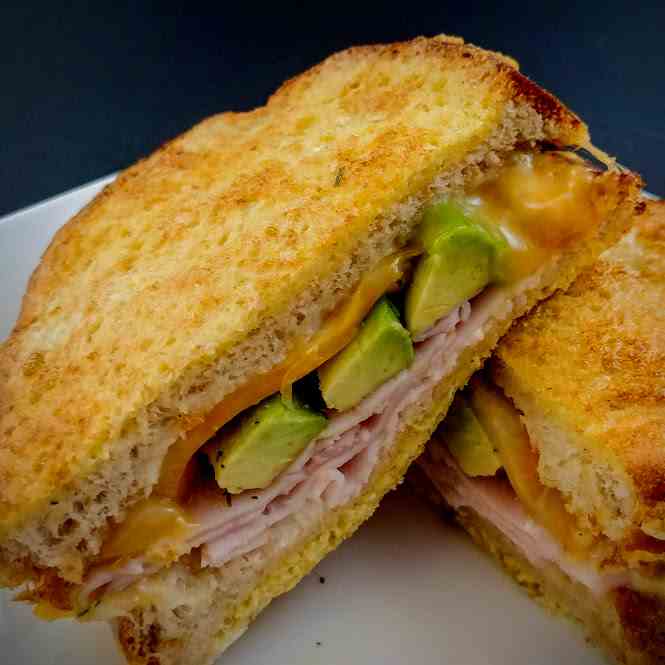 Ham Cheese and Avocado French Toast