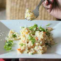 Upma. Indian vegan breakfast