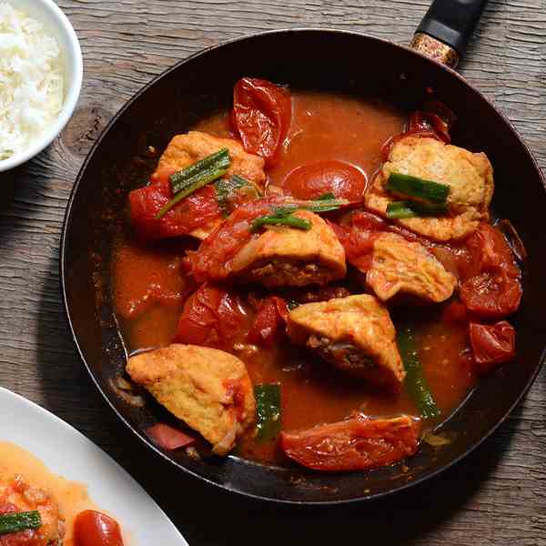 Viet Pork-Stuffed Tofu In Tomato Sauce