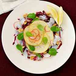 Cod fish carpaccio with apples