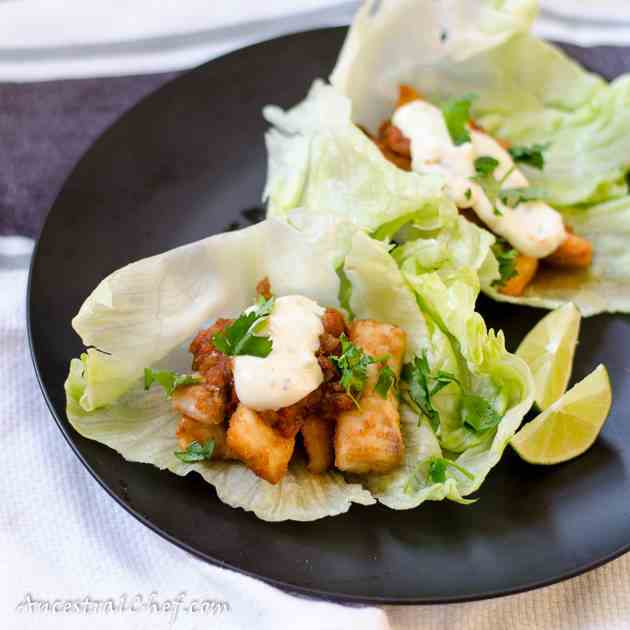 Lettuce Fish Tacos (Paleo, Gluten-Free)