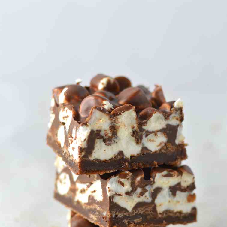 Chocolate Marshmallow Layer Brownies