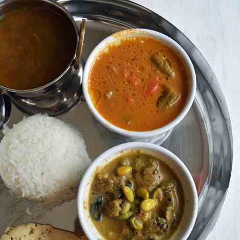 Eggplant with Papdi Lilva beans