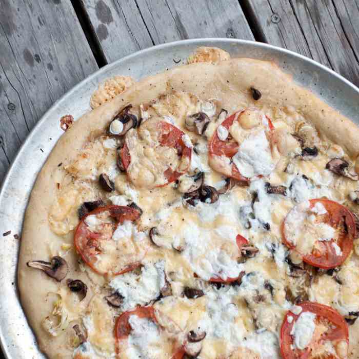 Leek and Mushroom Pizza