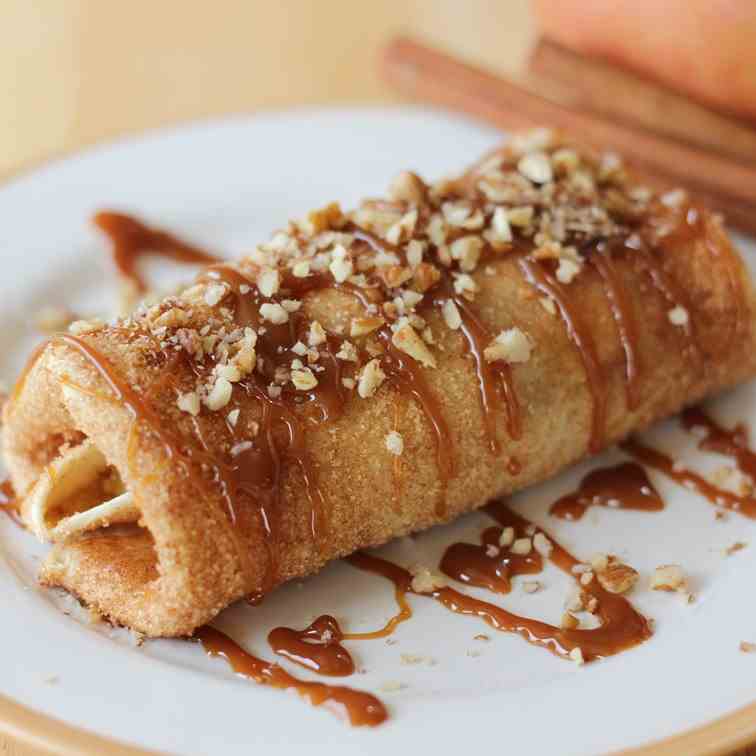 Caramel Cinnamon Apple Enchiladas