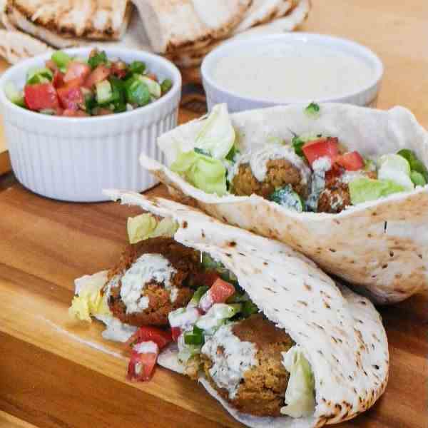 Falafel with Israeli Salad