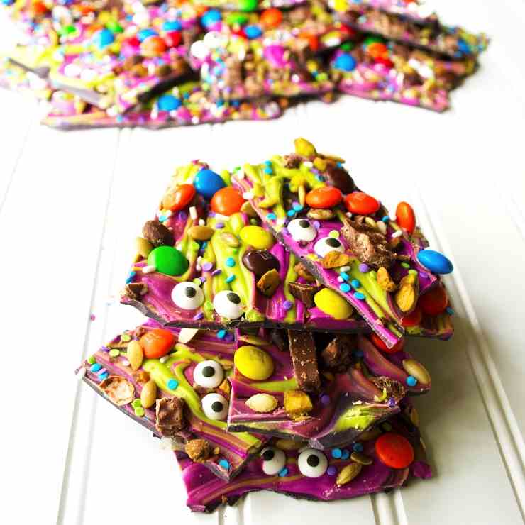 Monster Mash Halloween Candy Bark 