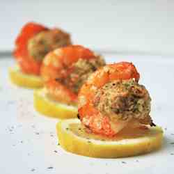 Stuffed prawns