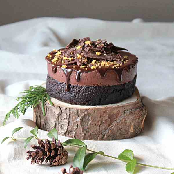 Chocolate ganache mousse cake
