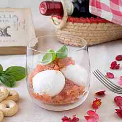 Bocconcini with tomato granita