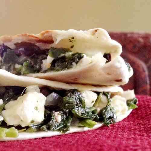 Spinach-and-Feta Quesadillas