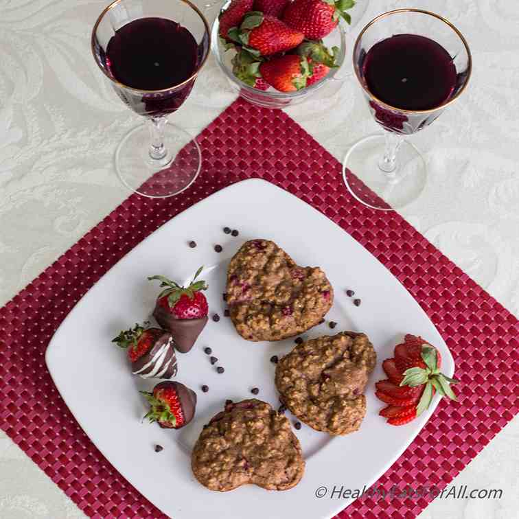 Strawberry Oatmeal Yogurt Muffins