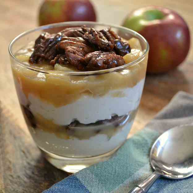 Salted Caramel Apple Cheesecake Parfait