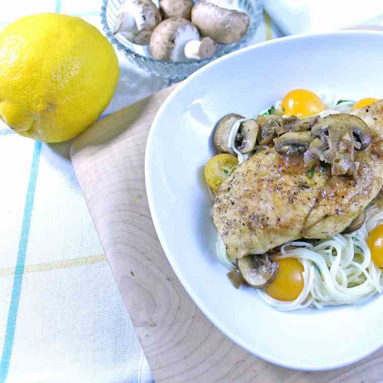 Chicken Marsala with Capellini