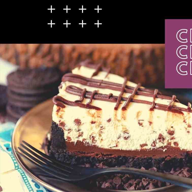 Chocolate Chip No Bake Cheesecake