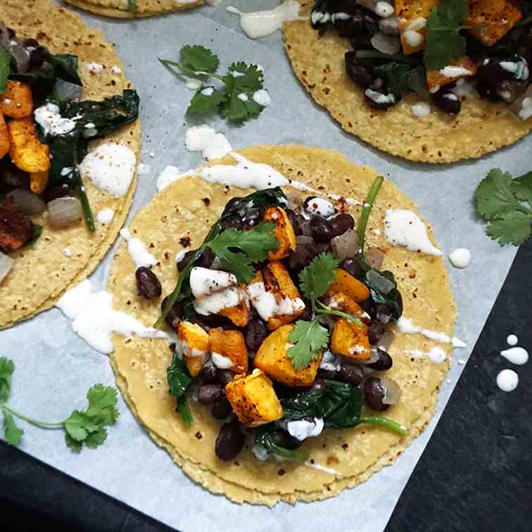 Butternut squash tacos