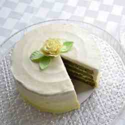 Green Tea Cake with Lemon Buttercream