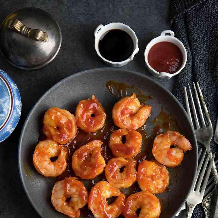 Honey sriracha shrimp