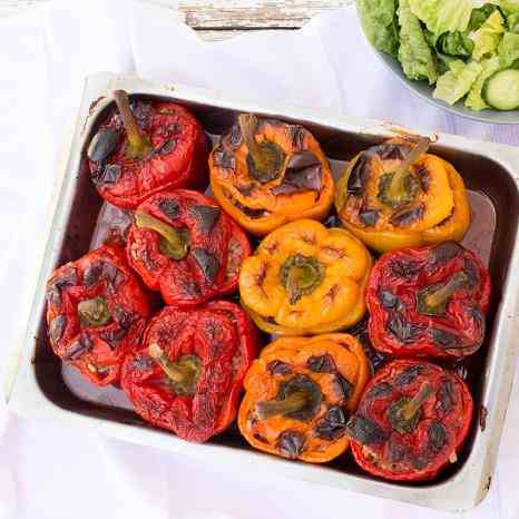 Yemista - Greek stuffed peppers (vegan)