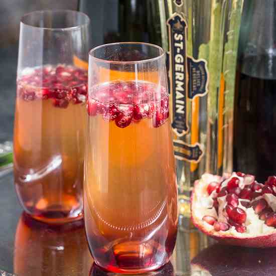 St. Germain and Pomegranate Cocktail