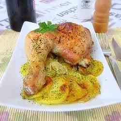  Spanish roast chicken with potatoes