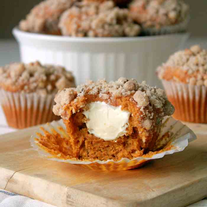 Pumpkin and cream cheese muffins