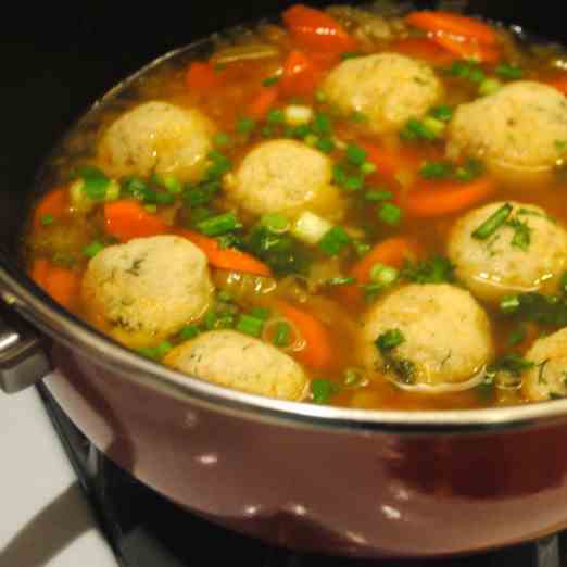 Vegetarian Matzo Ball Soup