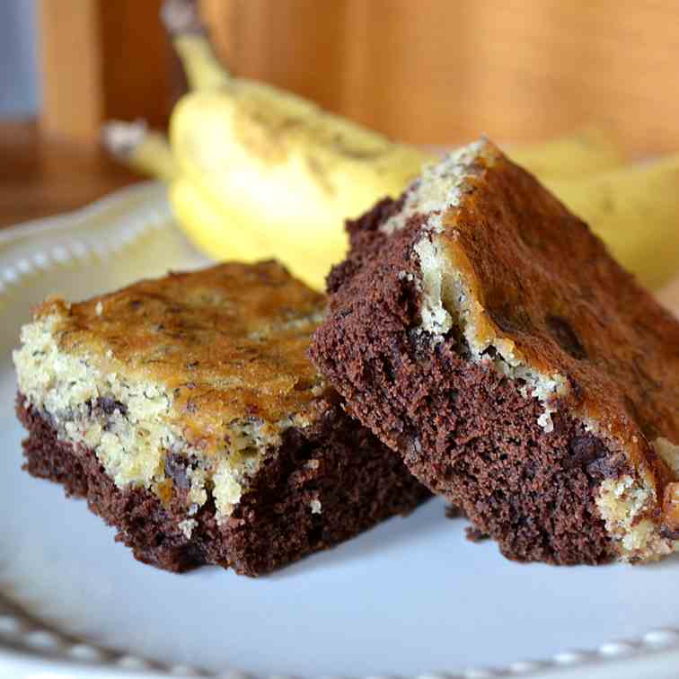 Layered Chocolate Banana Bars