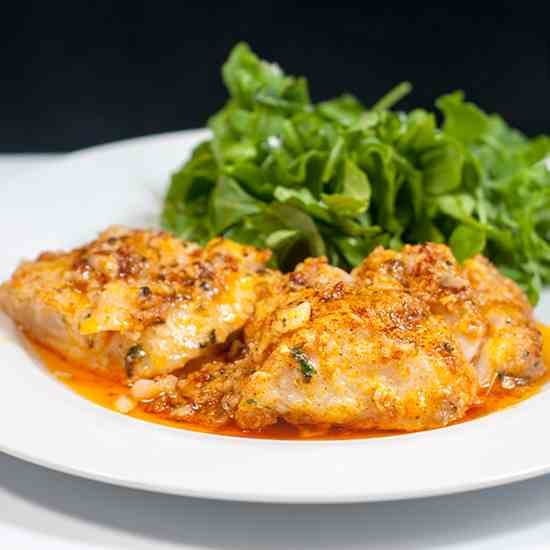 Parmesan - Paprika Baked Haddock