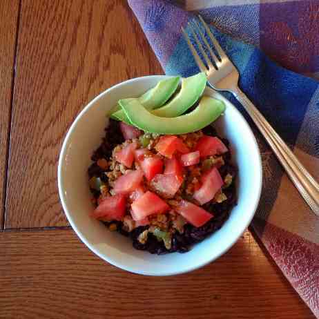 Spicy Taco Bowl with Black Rice