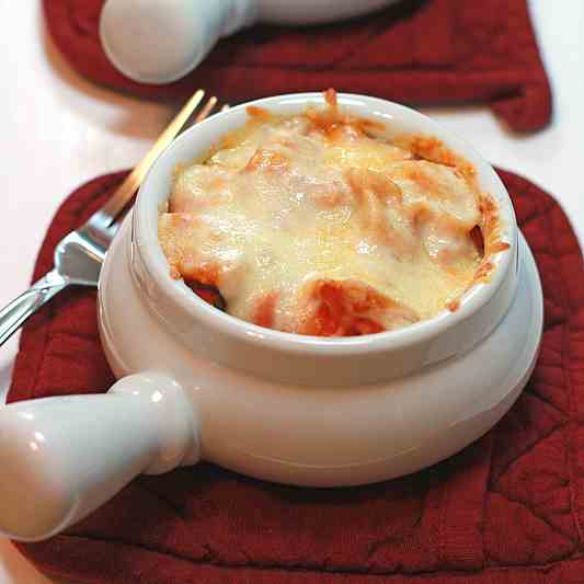Baked Tortellini with Rose Sauce