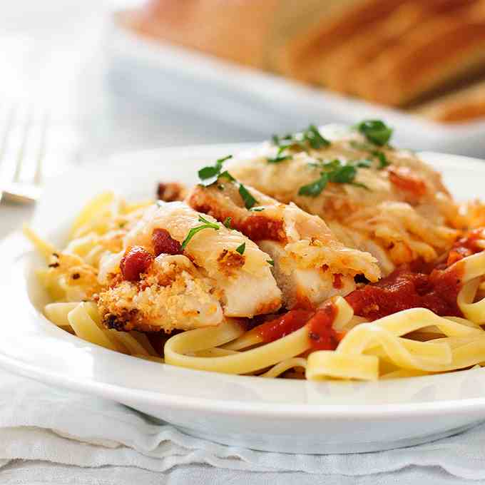 Easy Baked Chicken Parmesan for Two