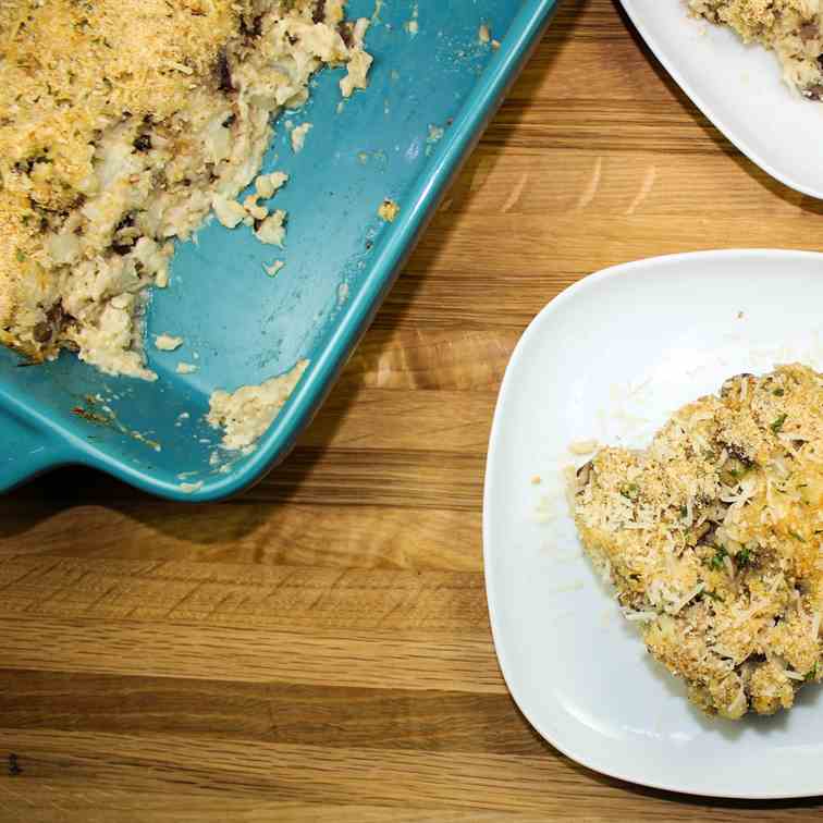 Cauliflower Rice Mushroom Casserole