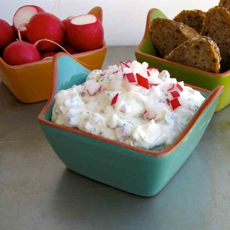 Radish Cream Cheese Spread