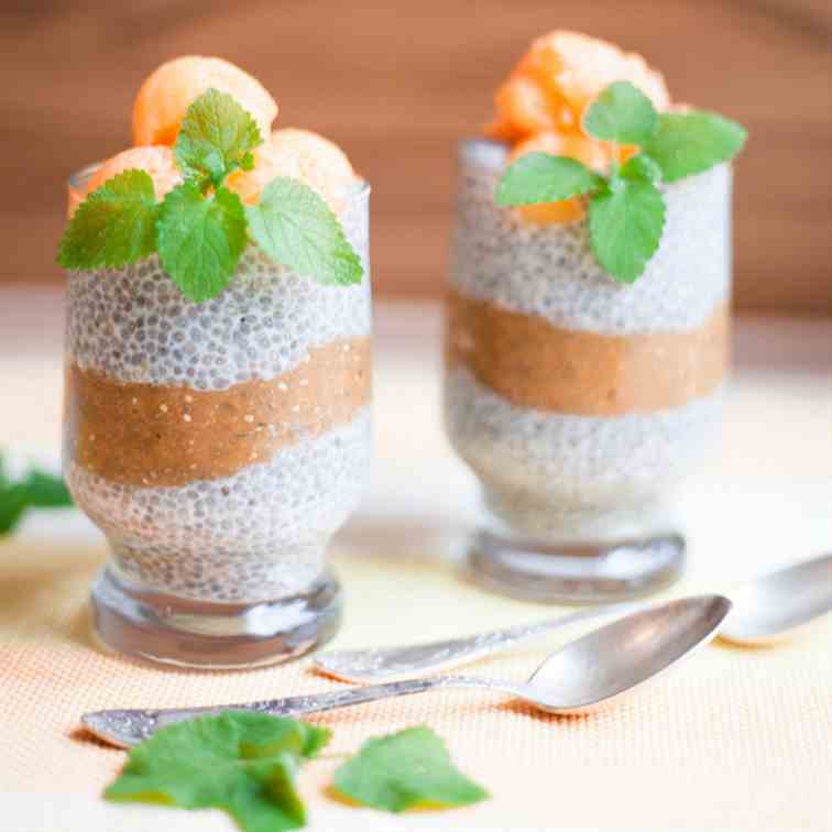 Overnight Chia Pudding - Spicy Melon Puree