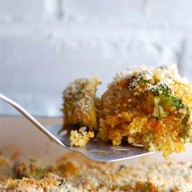 Vegan Quinoa Broccoli Casserole