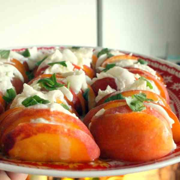 Peach and Mozzarella Carpaccio