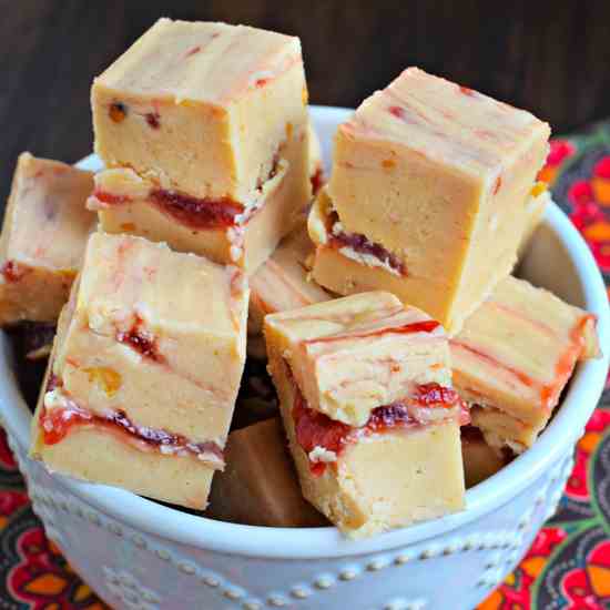 Peanut Butter - Jelly Fudge