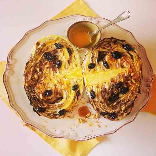 Baked cabbage steaks