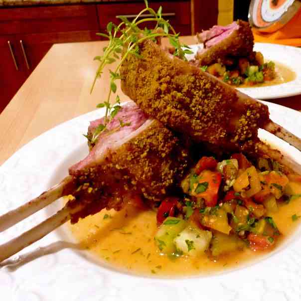 Pistachio Crusted Rack of Lamb