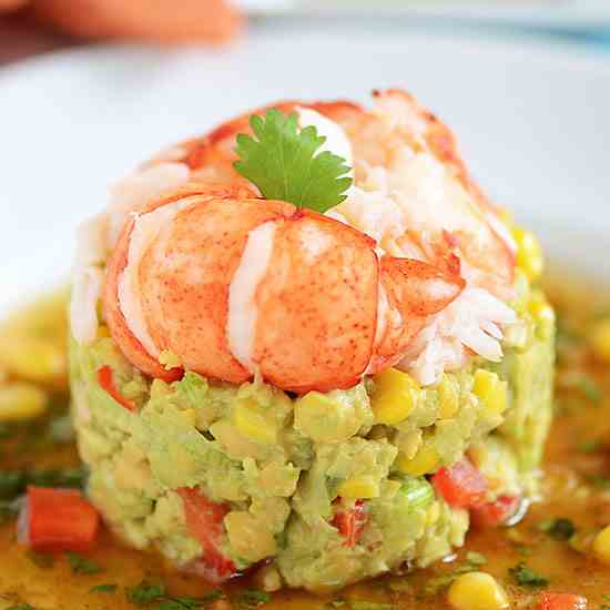 Lobster, Avocado, and Chickpea Salad with 
