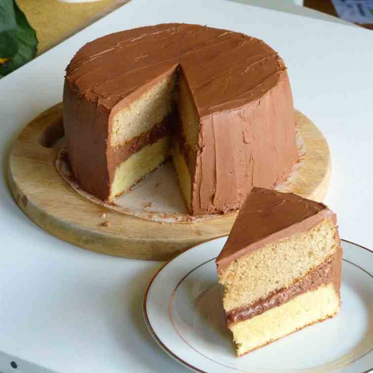 Coconut and Milk Chocolate Layer Cake