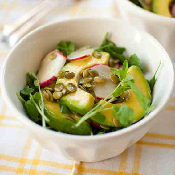 Watercress Avocado Salad