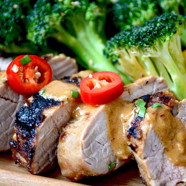 Asian Peanut Pork Tenderloin