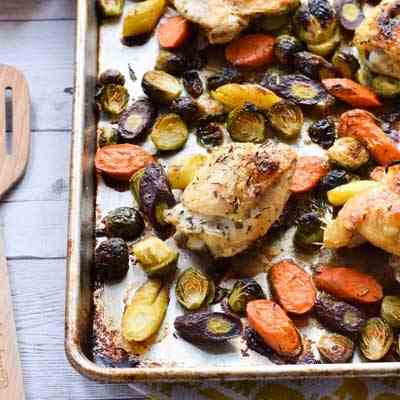 Sheet Pan Chicken and Brussel Sprouts