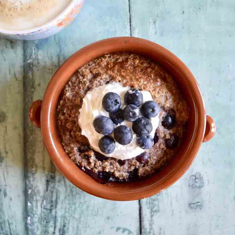 Blueberry Cinnamon Baked Oats